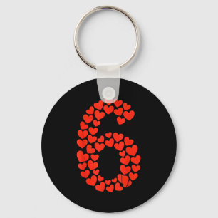 Valentine’s Day 67 With Heart Matching Couple Vale Keychain