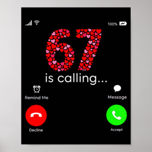 Valentine’s Day 6-7 Meme Six Seven 6 7 Valentine H Poster