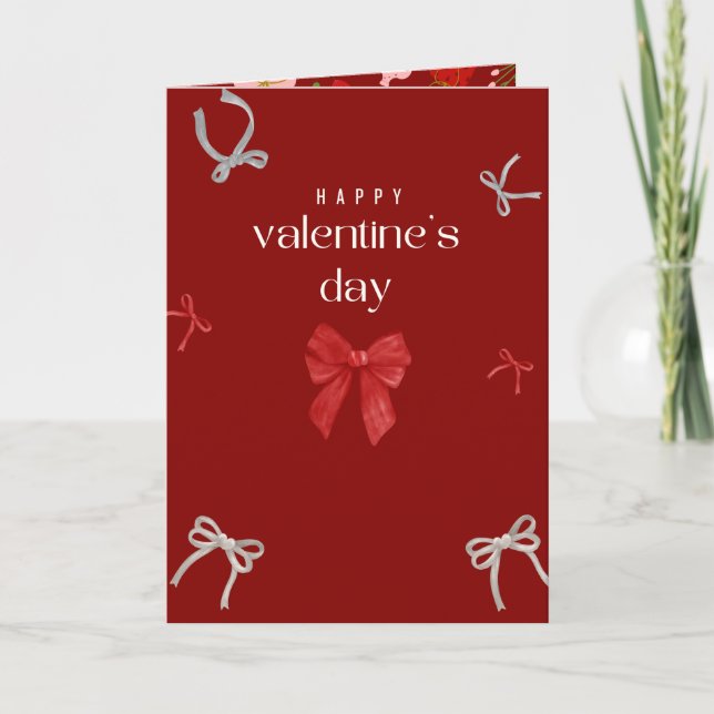 Valentine’s Day Calligraphy Card Red Velvet Colour (Front)