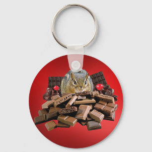 Valentine’s Day Chocolate Chipmunk Keychain