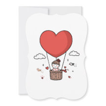 Valentine’s Day Cute Red Heart Balloon Women’s Cro