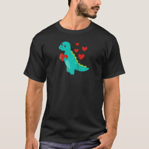 Valentine s Day Dinosaur Heart Funny Animal Lover T-Shirt