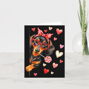 Valentine’s Day Dog Cute Dachshund Dogs For Dog Mo Card