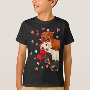 Valentine’s Day Dog Cute Dachshund Dogs For Dog Mo T-Shirt