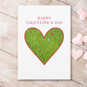 Valentine’s Day for Golfers - Modern Golf Lady  Holiday Card