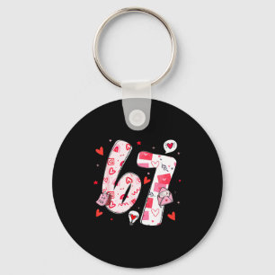 Valentine’s Day Funny 67 Meme Six Seven 6 7 Valent Keychain