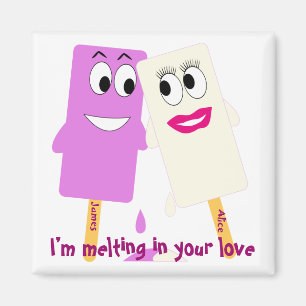 Valentine’s Day Funny ice cream Magnet