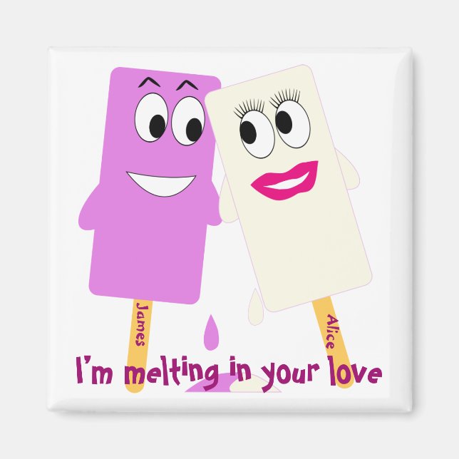 Valentine’s Day Funny ice cream Magnet (Front)