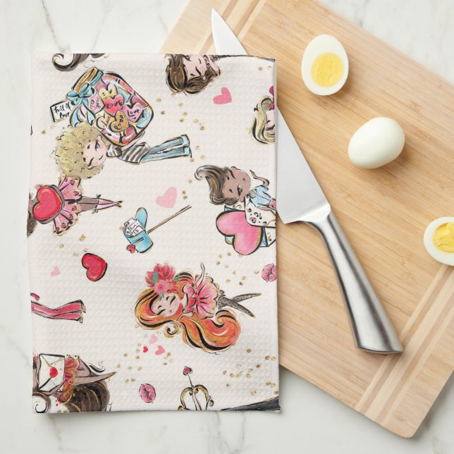 Valentine’s Day Holiday Kitchen Towel (Quarter Fold)