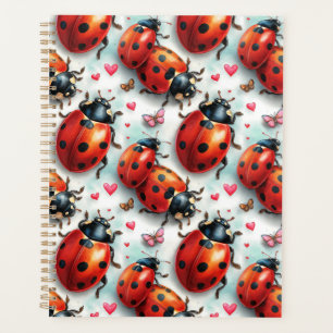 Valentine`s Day Ladybug Love Pattern Planner