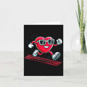 Valentine’s Day Love Heart Runner Track Running  Card