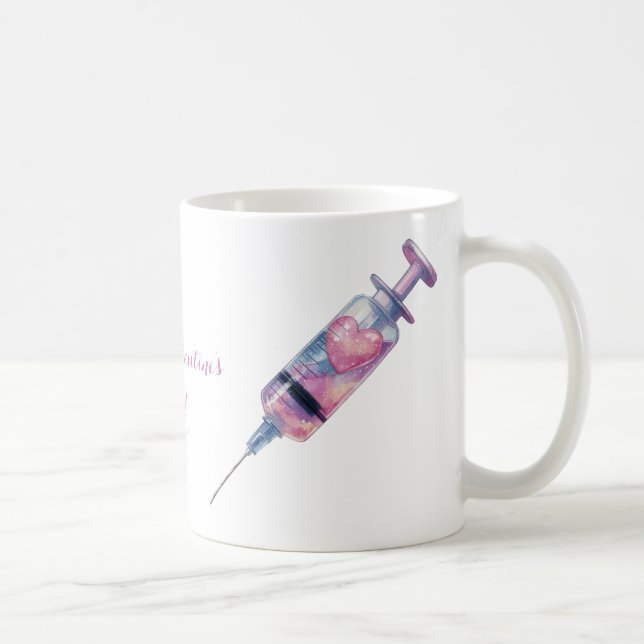 Valentine’s Day Love Injection Design Coffee Mug (Right)