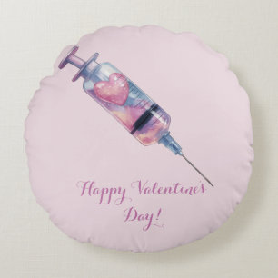 Valentine’s Day Love Injection Design Round Pillow