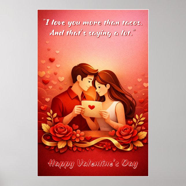 Valentine’s Day Love Quote Poster (Devant)