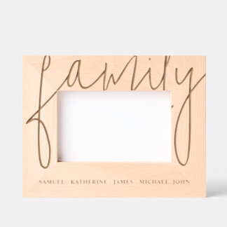 Valentine’s Day Personalized Family Name Wooden Etched Frames