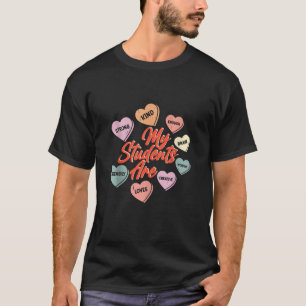 Valentine s Day Positive Affirmations Hearts Teach T-Shirt
