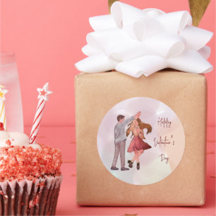 Valentine’s Day Pretty Dancing Couple Sticker