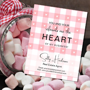 Valentine’s Day Realtor Tags   Your Referrals Are  Postcard