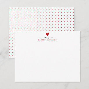 Valentine’s Day Red Heart stationery Note Card