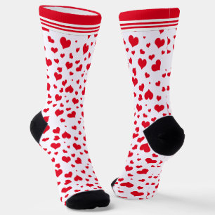 Valentine’s Day Red Hearts Random Hearts Pattern Socks