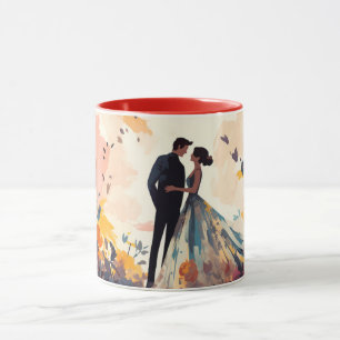 Valentine’s Day Romantic Couple Silhouette Love Mug