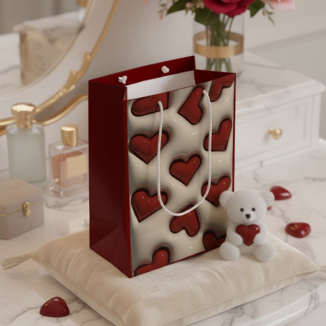 Valentine’s Day Romantic Red Heart Gift Bag (Creator Uploaded)