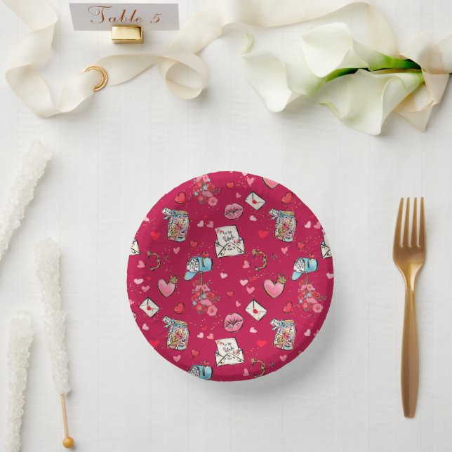Valentine’s Day School Party Paper Plate (Wedding)