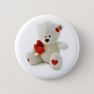 Valentine’s Day Teddy Bear Button