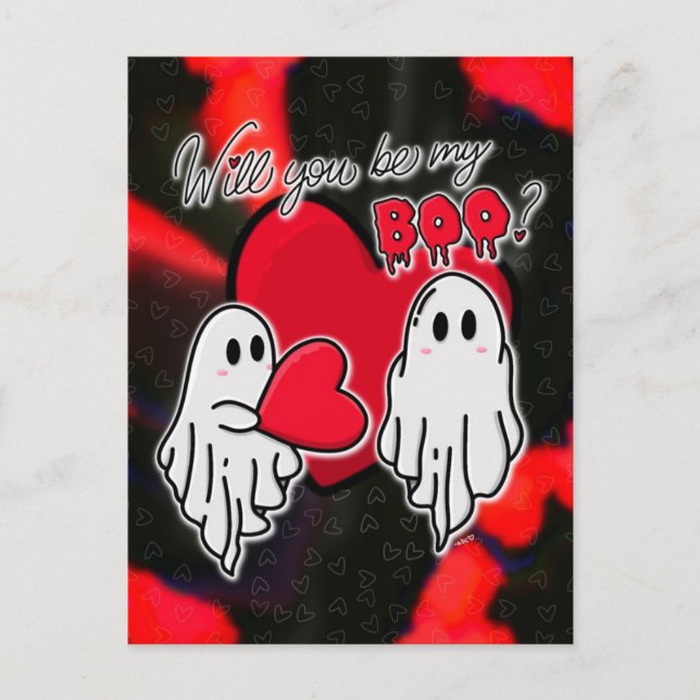Valentine’s Ghost Postcard (Front)