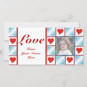 Valentine’s Heart Pattern Photo Cards