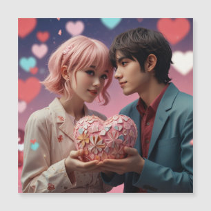 Valentine´s kawaii love champagne, hearts
