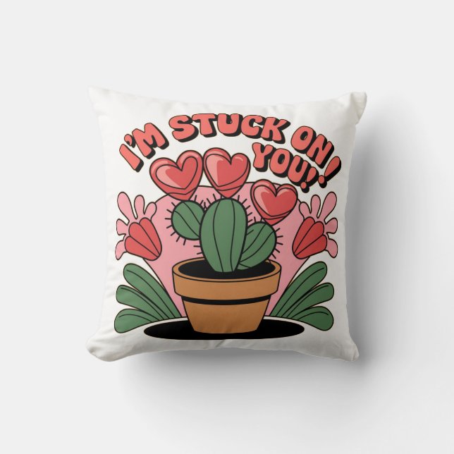 Valentine´s love sctuck throw pillow (Front)