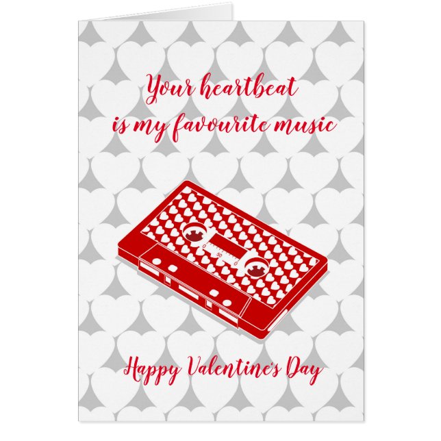 Valentine’s red retro audiotape (Front)