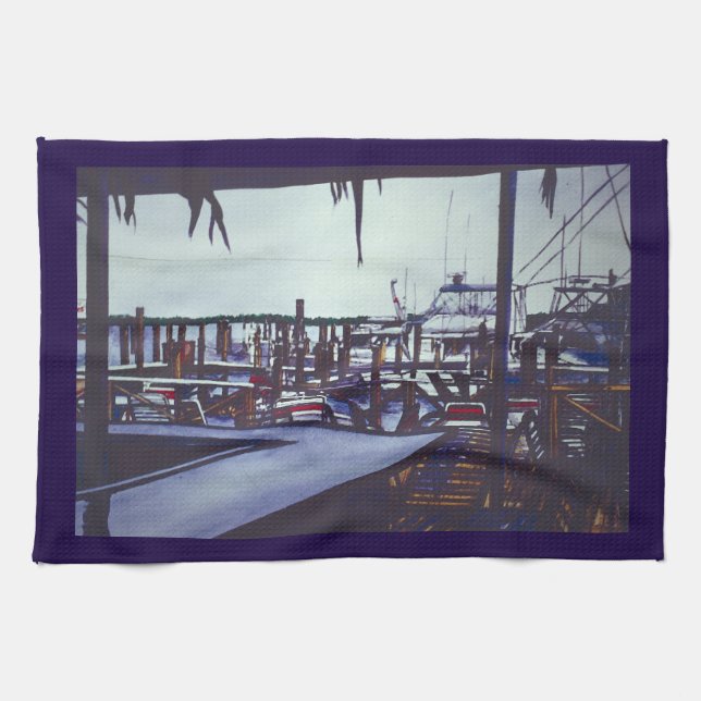 Valentine’s View, Harbour Island Kitchen Towel (Horizontal)