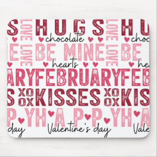 Valentine’s Word Collage Mouse Pad