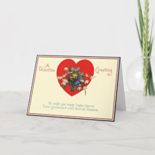 Valentine saluant - carte vintage de Valentine
