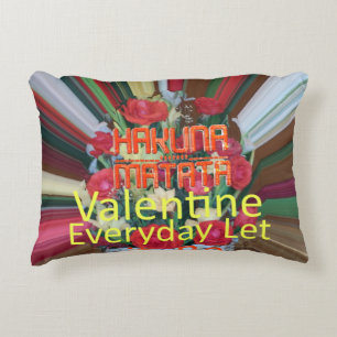 Valentine sentiments Floral all the time Accent Pillow