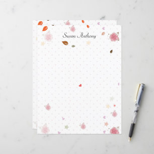 Valentine Shabby Chic Polka Dot Stationary Paper