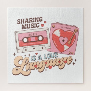 Valentine Sharing Music Is A Love Language Jigsaw Puzzle