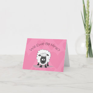 Valentine Sheep Card