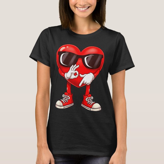 Valentine Six Seven 6 7 Meme Funny Heart Gen Z Alp T-Shirt (Front)