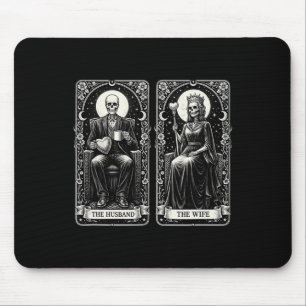 Valentine Skeleton Couple Husband Wife Dark Romanc Mouse Pad