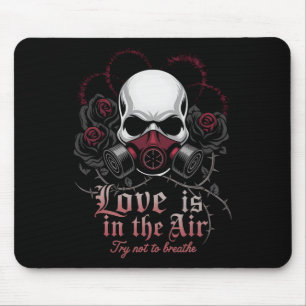 Valentine Skull Gas Mask Love Romance _3 Mouse Pad