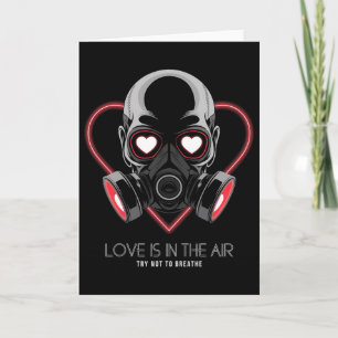 Valentine Skull Gas Mask Love Romance _6 Card