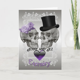 Valentine skulls card
