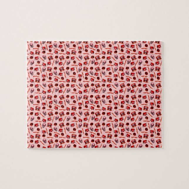 Valentine Skully Tats Jigsaw Puzzle (Horizontal)