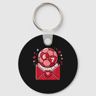 Valentine Soccer Game Love For Football Girl Card Keychain