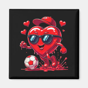 Valentine Soccer Heart Drip Sport Love Valentines Magnet