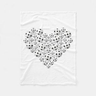 Valentine Soccer Heart Drip Srt Love Valentines Da Fleece Blanket