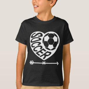Valentine Soccer Heart Drip Srt Love Valentines Da T-Shirt